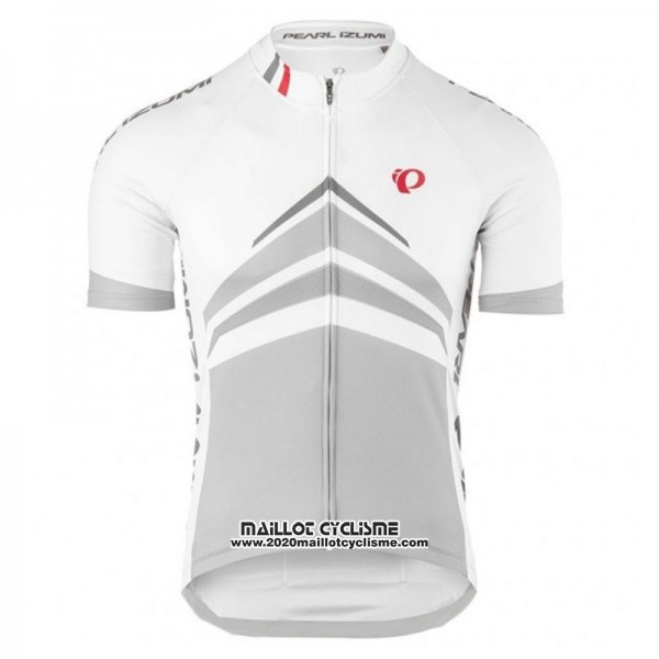 2018 Maillot Ciclismo Pearl Izumi Blanc Gris Manches Courtes et Cuissard